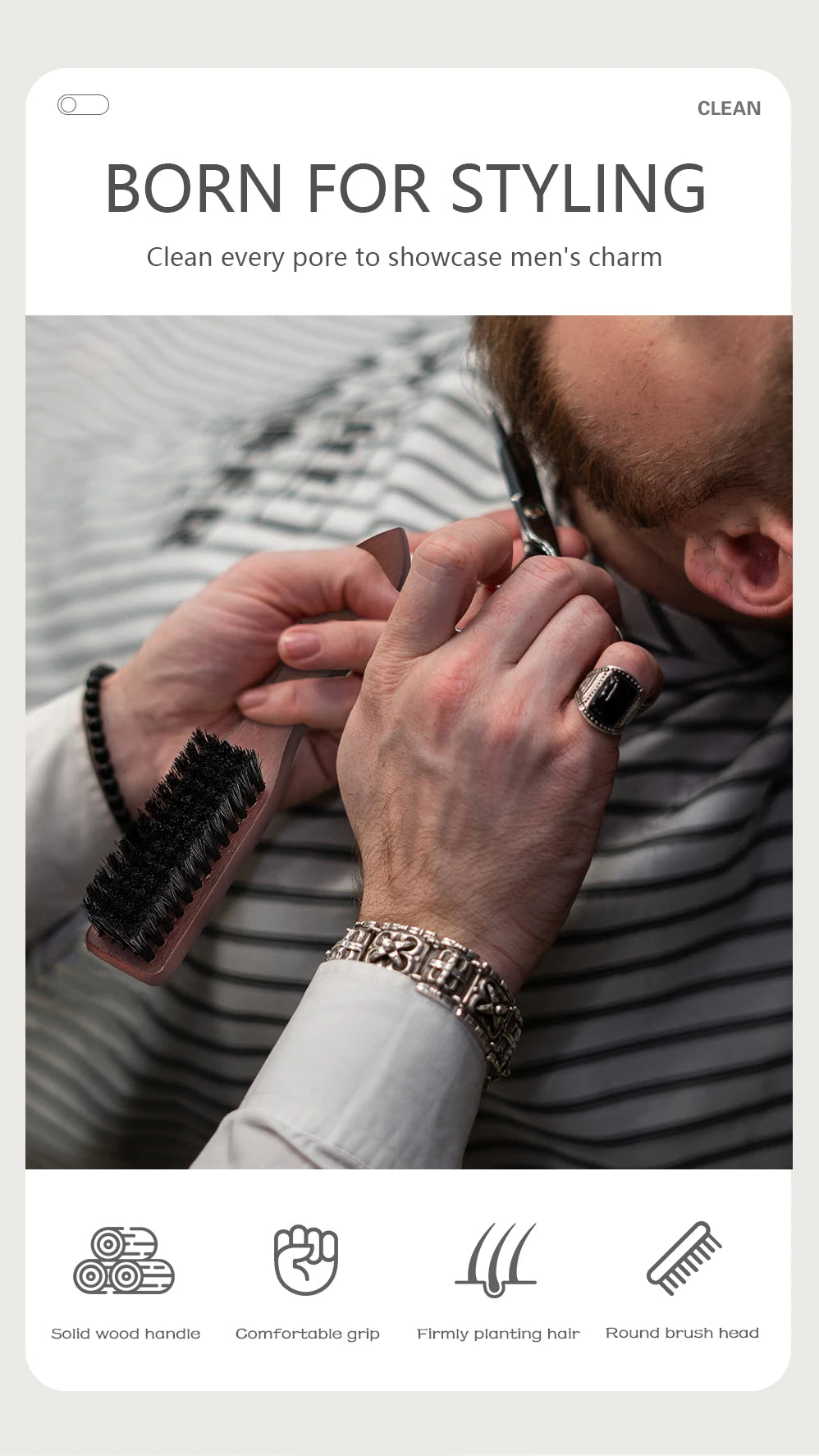 Men Beard Cleaning Brush