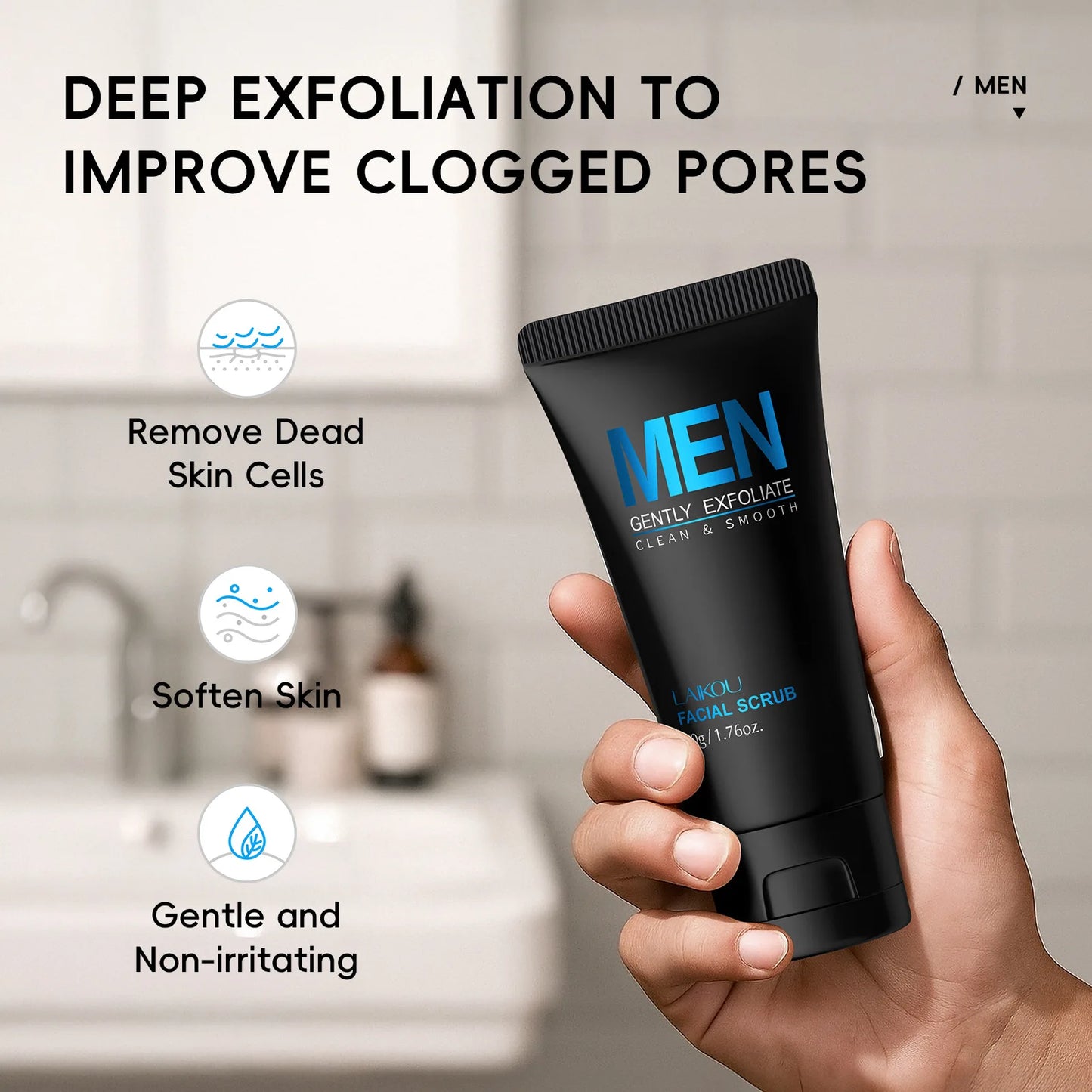 Men Facial Scrub Cleanser