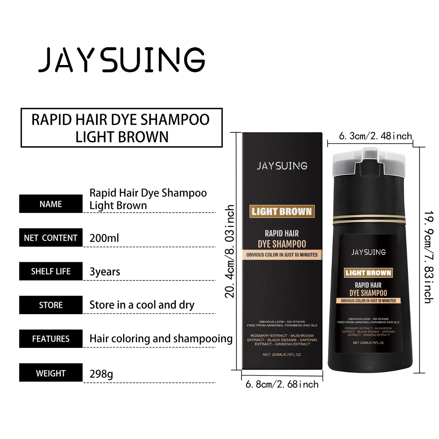 Men Hair Dye Shampoo