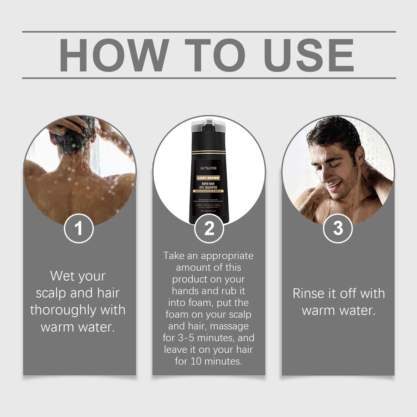 Men Hair Dye Shampoo